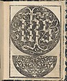 Essempio di recammi, Giovanni Antonio Tagliente (Italian, Venice ca. 1465–1528 Venice), Woodcut