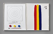 Target, Jasper Johns (American, born Augusta, Georgia, 1930), Offset lithograph with collage, in white plastic book case with the exhibition catalogue 