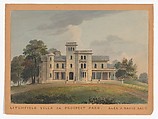 Grace Hill for Edwin C. Litchfield, Brooklyn, New York (front elevation), Alexander Jackson Davis American, Watercolor, ink, and graphite on paper