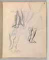 Album of Forty-five Figure Studies, Edgar Degas (French, Paris 1834–1917 Paris), Black chalk on thin, eggshell paper