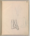 Album of Forty-five Figure Studies, Edgar Degas (French, Paris 1834–1917 Paris), Black chalk on thin, eggshell paper