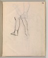 Album of Forty-five Figure Studies, Edgar Degas (French, Paris 1834–1917 Paris), Black chalk on thin, eggshell paper