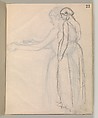 Album of Forty-five Figure Studies, Edgar Degas (French, Paris 1834–1917 Paris), Black chalk on thin, eggshell paper
