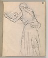 Album of Forty-five Figure Studies, Edgar Degas (French, Paris 1834–1917 Paris), Black chalk on thin, eggshell paper