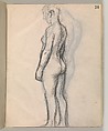 Album of Forty-five Figure Studies, Edgar Degas (French, Paris 1834–1917 Paris), Black chalk on thin, eggshell paper