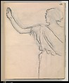 Album of Forty-five Figure Studies, Edgar Degas (French, Paris 1834–1917 Paris), Black chalk on thin, eggshell paper