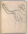 Album of Forty-five Figure Studies, Edgar Degas (French, Paris 1834–1917 Paris), Black chalk on thin, eggshell paper