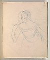Album of Forty-five Figure Studies, Edgar Degas (French, Paris 1834–1917 Paris), Black chalk on thin, eggshell paper