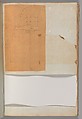 Page from a Scrapbook containing Drawings and Several Prints of Architecture, Interiors, Furniture and Other Objects, Workshop of Charles Percier (French, Paris 1764–1838 Paris), Pen and black and gray ink, graphite, black chalk