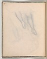 Album of Forty-five Figure Studies, Edgar Degas (French, Paris 1834–1917 Paris), Black chalk on thin, eggshell paper
