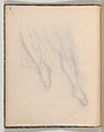 Album of Forty-five Figure Studies, Edgar Degas (French, Paris 1834–1917 Paris), Black chalk on thin, eggshell paper