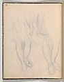 Album of Forty-five Figure Studies, Edgar Degas (French, Paris 1834–1917 Paris), Black chalk on thin, eggshell paper