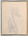 Album of Forty-five Figure Studies, Edgar Degas (French, Paris 1834–1917 Paris), Black chalk on thin, eggshell paper