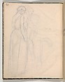 Album of Forty-five Figure Studies, Edgar Degas (French, Paris 1834–1917 Paris), Black chalk on thin, eggshell paper