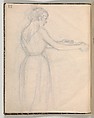Album of Forty-five Figure Studies, Edgar Degas (French, Paris 1834–1917 Paris), Black chalk on thin, eggshell paper