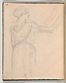Album of Forty-five Figure Studies, Edgar Degas (French, Paris 1834–1917 Paris), Black chalk on thin, eggshell paper