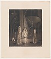 Stageset: Organist with Fountains, Richard Teschner (Austrian, Karlsbad 1879–1948 Vienna), Etching and aquatint