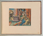 The Story of Samson, Cornelis Massys (Netherlandish,  Antwerp 1510/11–1556/57 Antwerp), Hand-colored engravings, first state of two, set into sheets in an album bound in red leather with gold tooling and marbled boards, housed in a case of red leather and marbled board.