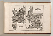Suggestions for the Decoration of a Door and Window Frame, Plate 2 from 'Auβzierungen zu Thüren u. Fenster sehr nutzlich zu gebrauchen.', Johann Sebastian Müller  German, Etching