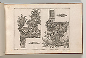 Suggestions for the Decoration of Frames, Plate 4 from 'Auβzierungen zu Thüren u. Fenster sehr nutzlich zu gebrauchen.', Johann Sebastian Müller  German, Etching