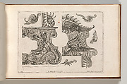 Suggestion for the Decoration of the Lower and Top Right of a Frame, Plate 4 from: 'Unterschidliche Auszierungen zu Thüren und Fenster, etc. etc. sehr nutzlich zu gebrauchen', Jeremias Wachsmuth German, Etching