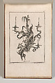 Design for a Three-Armed Candelabra, Plate 2 from an Untitled Series of Designs for Suspended Candelabra, Carl Pier  German, Etching