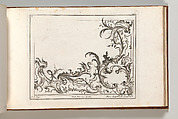 Design for the Decoration of the Lower Right Corner of a Ceiling, Plate 3 from: 'Unterschiedliche neü inventirte Decken oder Plafond.', Carl Pier  German, Etching