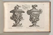 Designs for Two Lidded Vases, Plate 1 from: 'Schöne und auf die neueste Facon inventierte Gefäße und Krüge', Jeremias Wachsmuth German, Etching