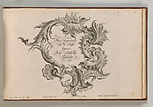 Design for a Cartouche, Plate 1 from 'Neu Inventierte auf die artigste Facon Sehr nutzliche Schild.', Johann Georg Pintz  Central European, Etching