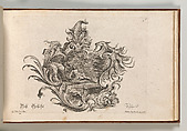 Design for a Cartouche and Representation of 'Sight', Plate 2 from 'Neu Inventierte auf die artigste Facon Sehr nutzliche Schild.', Johann Georg Pintz  Central European, Etching