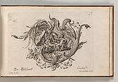Design for a Cartouche and a Representation of 'Taste', Plate 4 from 'Neu Inventierte auf die artigste Facon Sehr nutzliche Schild.', Johann Georg Pintz  Central European, Etching