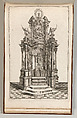 Design for a Monumental Altar, Plate b from 'Unterschiedliche Neu Inventierte Altäre mit darzu gehörigen Profillen u. Grundrißen.', Johann Michael Leüchte  German, Etching