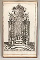 Design for a Monumental Altar, Plate f from 'Unterschiedliche Neu Inventierte Altäre mit darzu gehörigen Profillen u. Grundrißen.', Johann Michael Leüchte  German, Etching