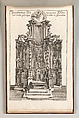 Design for a Monumental Altar, Plate g from 'Unterschiedliche Neu Inventierte Altäre mit darzu gehörigen Profillen u. Grundrißen.', Johann Michael Leüchte  German, Etching