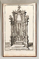 Design for a Monumental Altar, Plate h from 'Unterschiedliche Neu Inventierte Altäre mit darzu gehörigen Profillen u. Grundrißen.', Johann Michael Leüchte  German, Etching