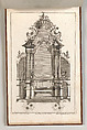 Design for a Monumental Altar, Plate k from 'Unterschiedliche Neu Inventierte Altäre mit darzu gehörigen Profillen u. Grundrißen.', Martin Engelbrecht  German, Etching