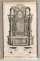 Design for a Monumental Altar, Plate n from 'Unterschiedliche Neu Inventierte Altäre mit darzu gehörigen Profillen u. Grundrißen.', Carl Pier  German, Etching