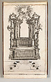 Design for a Monumental Altar, Plate 'o' (?) from 'Unterschiedliche Neu Inventierte Altäre mit darzu gehörigen Profillen u. Grundrißen.', Jacob Gottlieb Thelot (?) Central European, Etching