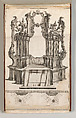 Design for a Monumental Altar, Plate 'q' from 'Unterschiedliche Neu Inventierte Altäre mit darzu gehörigen Profillen u. Grundrißen.', Jacob Gottlieb Thelot (?) Central European, Etching