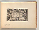 Cartouche with an Alphabet, in: Targhe ed altri ornati di varie e capricciose invenzioni (Cartouches and other ornaments of various and capricious invention, page 41), Georges Reverdy  French, Engraving
