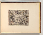 Series of Cartouches, in: Targhe ed altri ornati di varie e capricciose invenzioni (Cartouches and other ornaments of various and capricious invention, page 46), Cornelis Bos Netherlandish, Engraving
