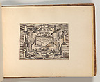 Series of Cartouches, in: Targhe ed altri ornati di varie e capricciose invenzioni (Cartouches and other ornaments of various and capricious invention, page 47), Cornelis Bos Netherlandish, Engraving
