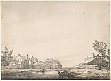 Landscape, Aelbert Cuyp (Dutch, Dordrecht 1620–1691 Dordrecht), Black chalk, gray and green wash