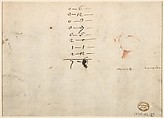Landscape with Sheep and Two Figures (recto); Faint Sketch of a Figure with a Hat (verso), Attributed to Jacob van der Does (Dutch, Amsterdam 1623–1673 Amsterdam), Brush and brown wash, black chalk (recto); red chalk (verso)