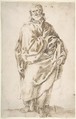 An Apostle Holding a Book, Francisco de Herrera, the Elder Spanish, Pen and brown ink