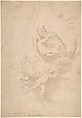 Virgin and Child on Crescent Moon with Putti, Jusepe de Ribera (called Lo Spagnoletto)  Spanish, Pen and brown ink with brush and brown wash over traces of black chalk underdrawing on beige paper