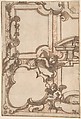 Decorative Design, Anonymous, Spanish, 17th century  Spanish, Pen and brown ink with brush and wash and red chalk over black chalk underdrawing