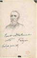 Church Tower with Inscription in Spanish to Avery. Verso: 3/4 View Portrait of Man, Martín Rico y Ortega (Spanish, Madrid 1833–1908 Venice), Pen and ink. Verso: graphite