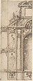 Left Half of the Design for an Altar, Anonymous, Spanish, 17th century  Spanish, Pen and dark brown ink, point of brush and brown wash, over black chalk