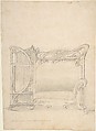 Design for a Combination Bookcase and Sofa (?), A. Galiano  Italian or Spanish, Graphite
